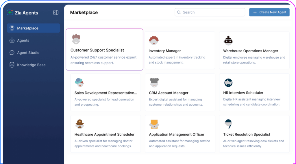 Marketplace de Agentes Zia